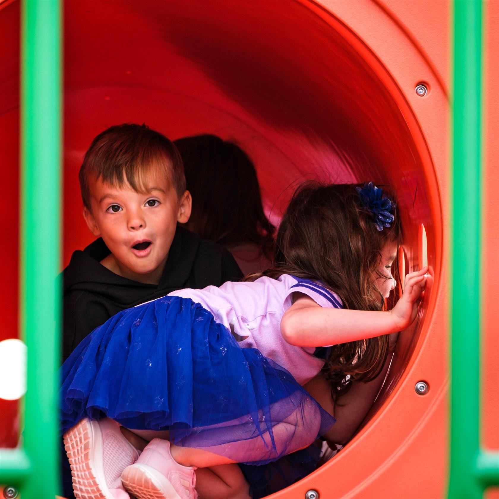 student playing in recess 
